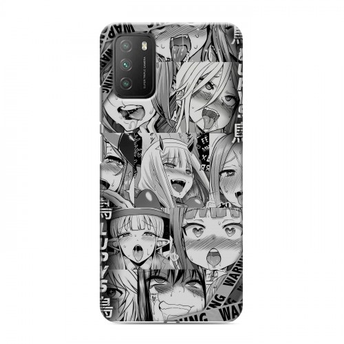 Дизайнерский пластиковый чехол для Xiaomi Poco M3 Ahegao Ахегао Аниме