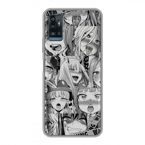 Дизайнерский силиконовый чехол для ZTE Blade A71 Ahegao Ахегао Аниме