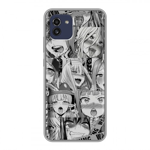 Дизайнерский силиконовый чехол для Samsung Galaxy A03 Ahegao Ахегао Аниме