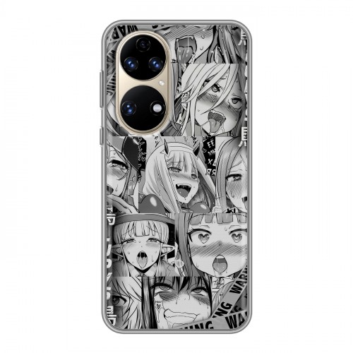 Дизайнерский силиконовый чехол для Huawei P50 Pro Ahegao Ахегао Аниме