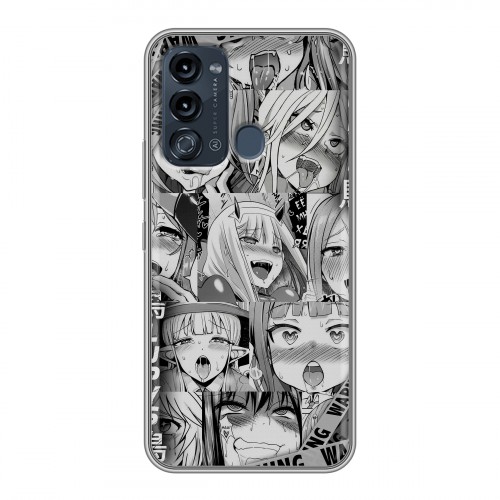 Дизайнерский силиконовый с усиленными углами чехол для Itel Vision 3 Ahegao Ахегао Аниме