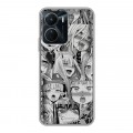 Дизайнерский силиконовый чехол для Vivo Y16 Ahegao Ахегао Аниме