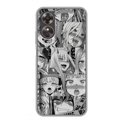Дизайнерский силиконовый чехол для OPPO A17 Ahegao Ахегао Аниме