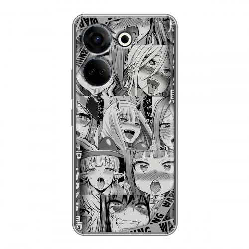 Дизайнерский силиконовый чехол для Tecno Camon 20 Ahegao Ахегао Аниме