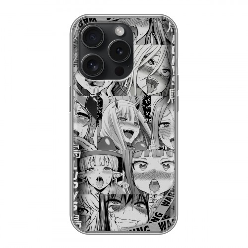 Дизайнерский силиконовый чехол для Iphone 15 Pro Ahegao Ахегао Аниме