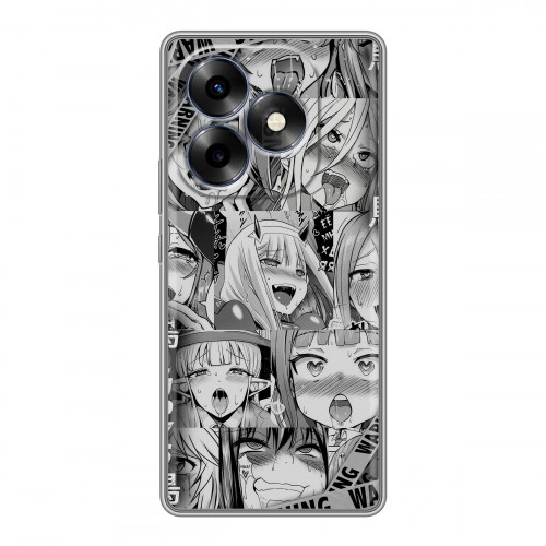 Дизайнерский силиконовый чехол для Itel S23 Plus Ahegao Ахегао Аниме