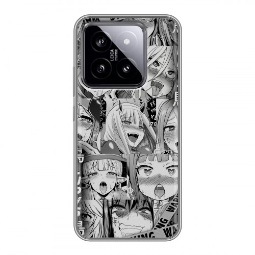 Дизайнерский силиконовый чехол для Xiaomi 14 Ahegao Ахегао Аниме