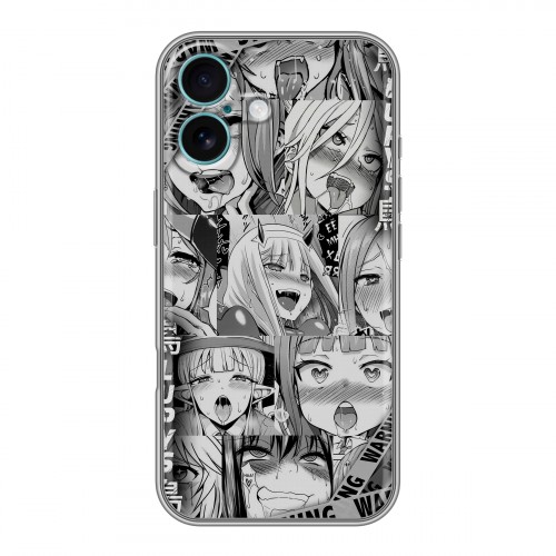 Дизайнерский силиконовый чехол для Iphone 16 Plus Ahegao Ахегао Аниме