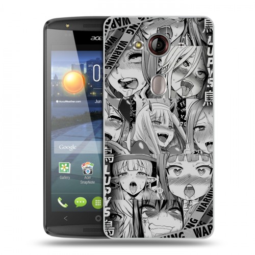 Дизайнерский пластиковый чехол для Acer Liquid E3 Ahegao Ахегао Аниме