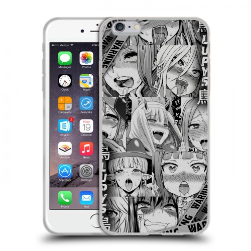 Дизайнерский силиконовый чехол для Iphone 6 Plus/6s Plus Ahegao Ахегао Аниме