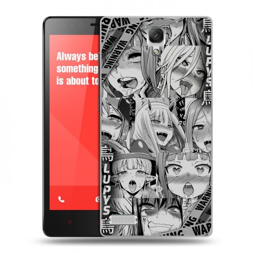 Дизайнерский пластиковый чехол для Xiaomi RedMi Note Ahegao Ахегао Аниме