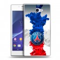 Дизайнерский пластиковый чехол для Sony Xperia M2 dual PSG ПСЖ