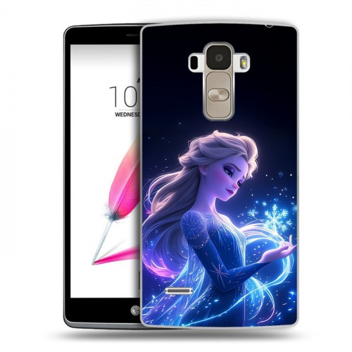 Дизайнерский пластиковый чехол для LG G4 Stylus Холодное сердце Frozen