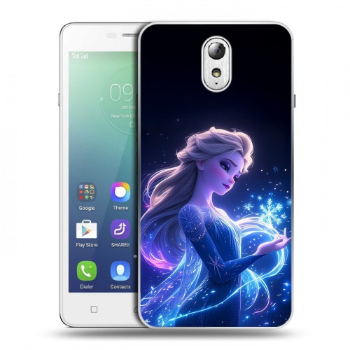 Дизайнерский силиконовый чехол для Lenovo Vibe P1m Холодное сердце Frozen