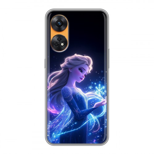 Дизайнерский силиконовый чехол для OPPO Reno8 T Холодное сердце Frozen