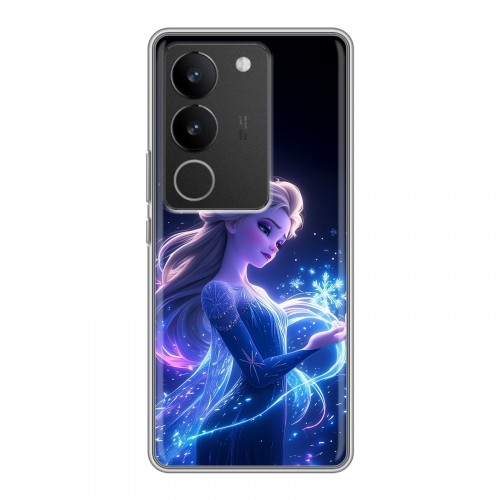 Дизайнерский силиконовый с усиленными углами чехол для Vivo V29 Холодное сердце Frozen