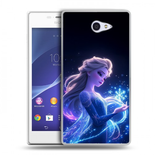 Дизайнерский пластиковый чехол для Sony Xperia M2 dual Холодное сердце Frozen