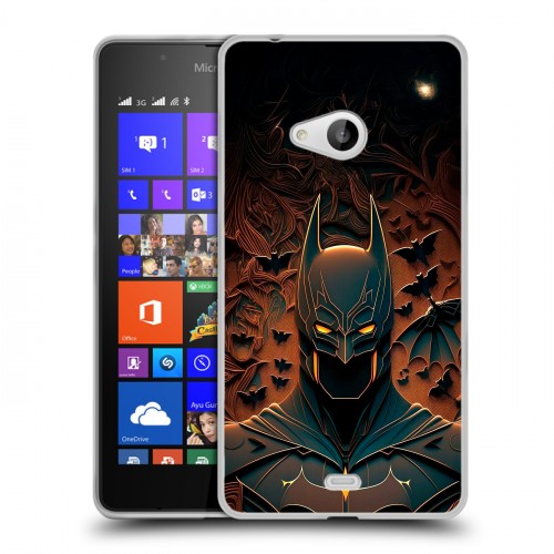 Дизайнерский пластиковый чехол для Microsoft Lumia 540 Batman Бэтмен