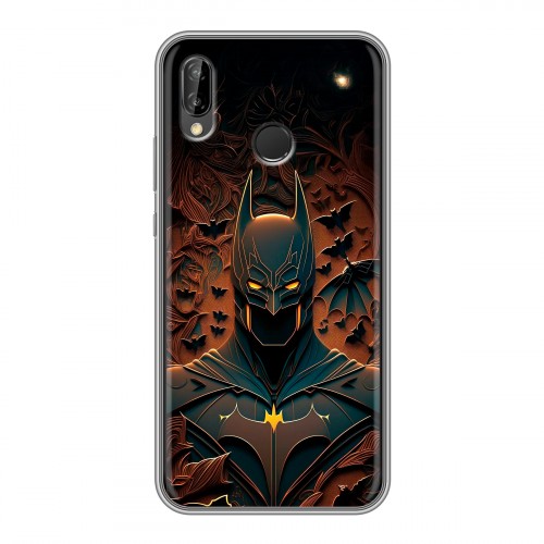 Дизайнерский силиконовый чехол для Huawei P20 Lite Batman Бэтмен