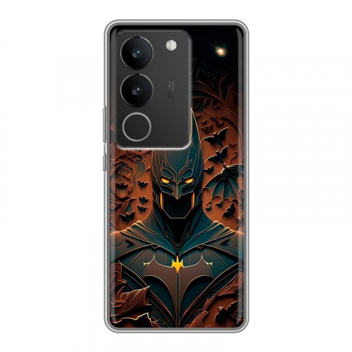 Дизайнерский силиконовый с усиленными углами чехол для Vivo V29 Batman Бэтмен