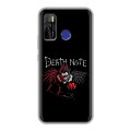 Дизайнерский силиконовый с усиленными углами чехол для Tecno Camon 15 Death note Тетрадь смерти