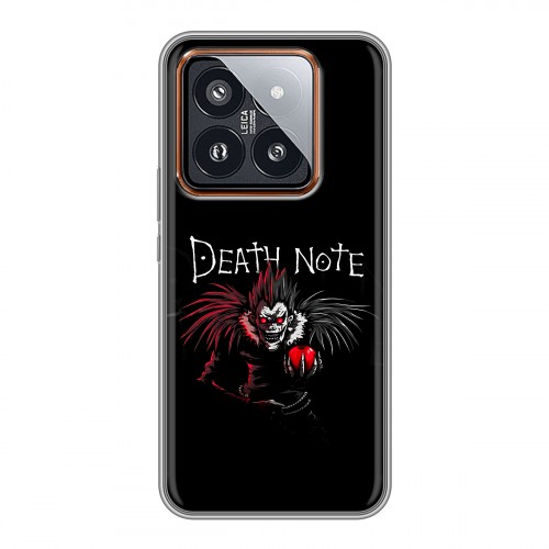 Дизайнерский силиконовый чехол для Xiaomi 14 Pro Death note Тетрадь смерти