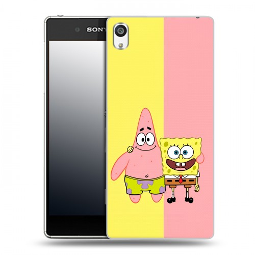 Дизайнерский пластиковый чехол для Sony Xperia E5 Спанч боб Спанчбоб