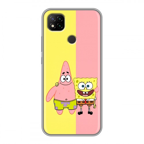 Дизайнерский силиконовый чехол для Xiaomi RedMi 9C Спанч боб Спанчбоб