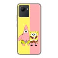Дизайнерский силиконовый чехол для Realme C30 Спанч боб Спанчбоб
