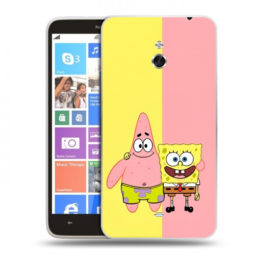 Дизайнерский пластиковый чехол для Nokia Lumia 1320 Спанч боб Спанчбоб