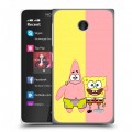 Дизайнерский пластиковый чехол для Nokia X Спанч боб Спанчбоб
