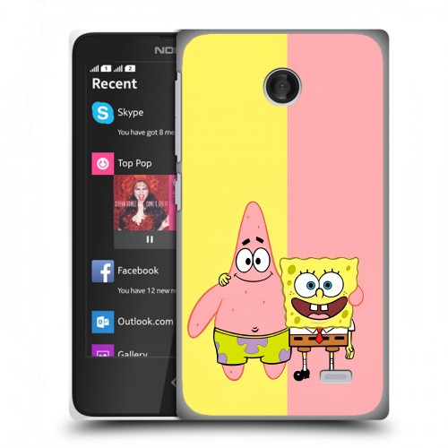 Дизайнерский пластиковый чехол для Nokia X Спанч боб Спанчбоб