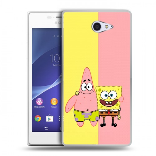Дизайнерский пластиковый чехол для Sony Xperia M2 dual Спанч боб Спанчбоб