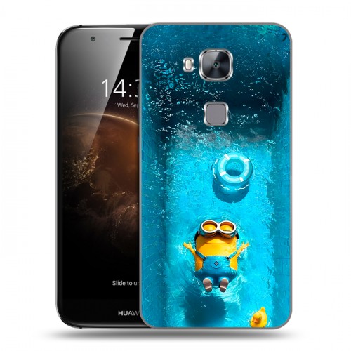 Дизайнерский пластиковый чехол для Huawei G8 Миньоны