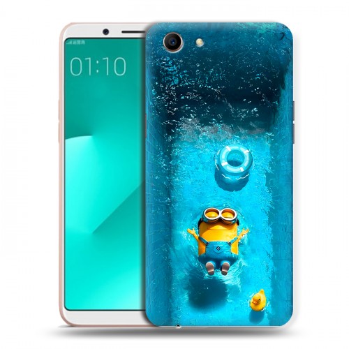 Дизайнерский пластиковый чехол для OPPO A83 Миньоны