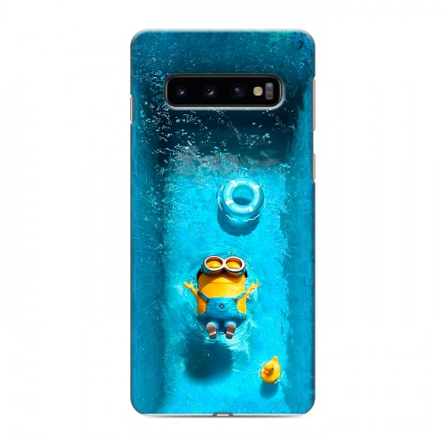 Дизайнерский силиконовый с усиленными углами чехол для Samsung Galaxy S10 Миньоны