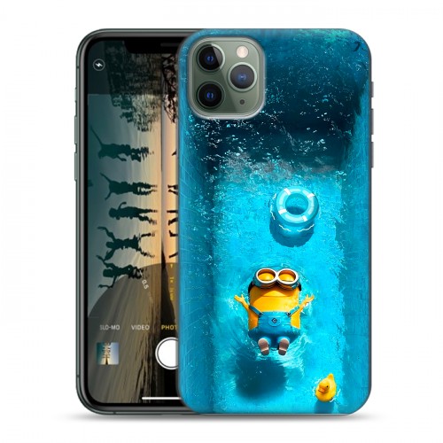 Дизайнерский силиконовый чехол для Iphone 11 Pro Миньоны