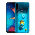 Дизайнерский пластиковый чехол для Samsung Galaxy A20s Миньоны