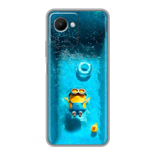 Дизайнерский силиконовый чехол для Realme C30s Миньоны