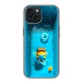 Дизайнерский силиконовый чехол для Iphone 15 Миньоны
