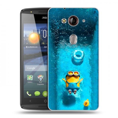 Дизайнерский пластиковый чехол для Acer Liquid E3 Миньоны