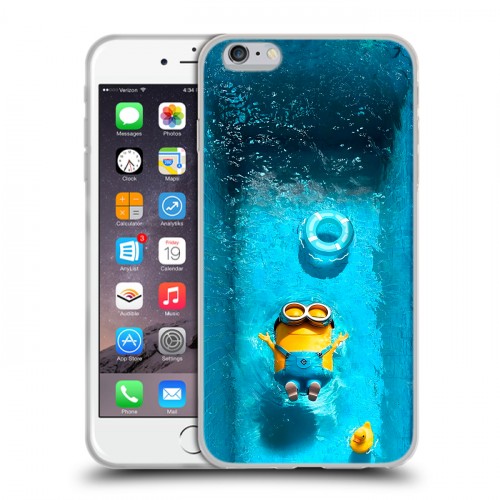 Дизайнерский силиконовый чехол для Iphone 6 Plus/6s Plus Миньоны