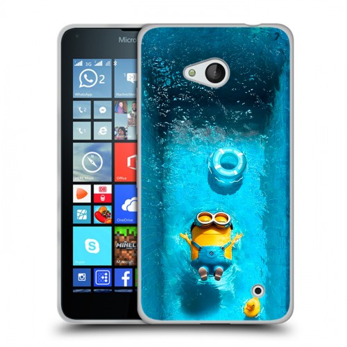 Дизайнерский пластиковый чехол для Microsoft Lumia 640 Миньоны
