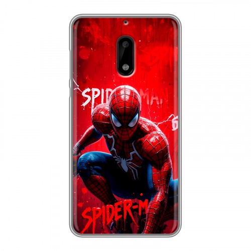 Дизайнерский пластиковый чехол для Nokia 6 Spiderman Человек паук