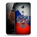Дизайнерский пластиковый чехол для Huawei G8 Флаг России