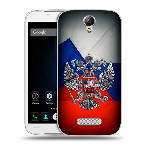 Дизайнерский силиконовый чехол для Doogee X6 Флаг России