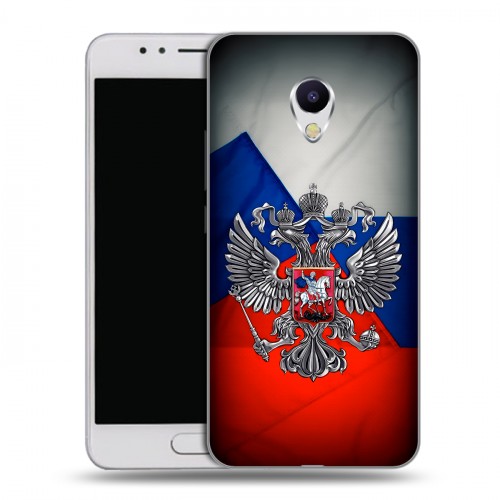 Дизайнерский пластиковый чехол для Meizu M5s Флаг России