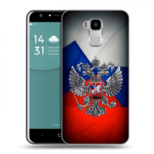 Дизайнерский пластиковый чехол для Doogee Y6 Флаг России