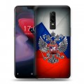 Дизайнерский пластиковый чехол для OnePlus 6 Флаг России