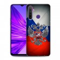 Дизайнерский силиконовый чехол для Realme 5 Флаг России